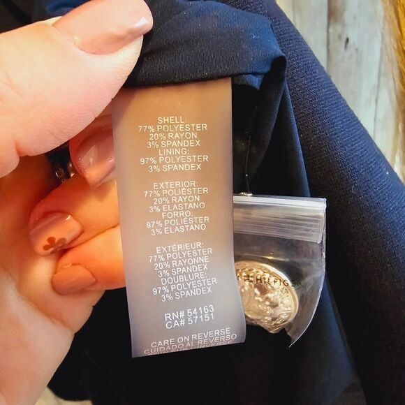 Tommy Hilfiger women's blazer jacket navy blue size 4 - Picture 8 of 9